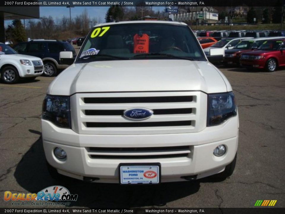 2007 Ford Expedition EL Limited 4x4 White Sand Tri Coat Metallic / Stone Photo #10