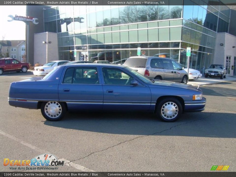 1996 Cadillac DeVille Sedan Medium Adriatic Blue Metallic / Blue Photo #1
