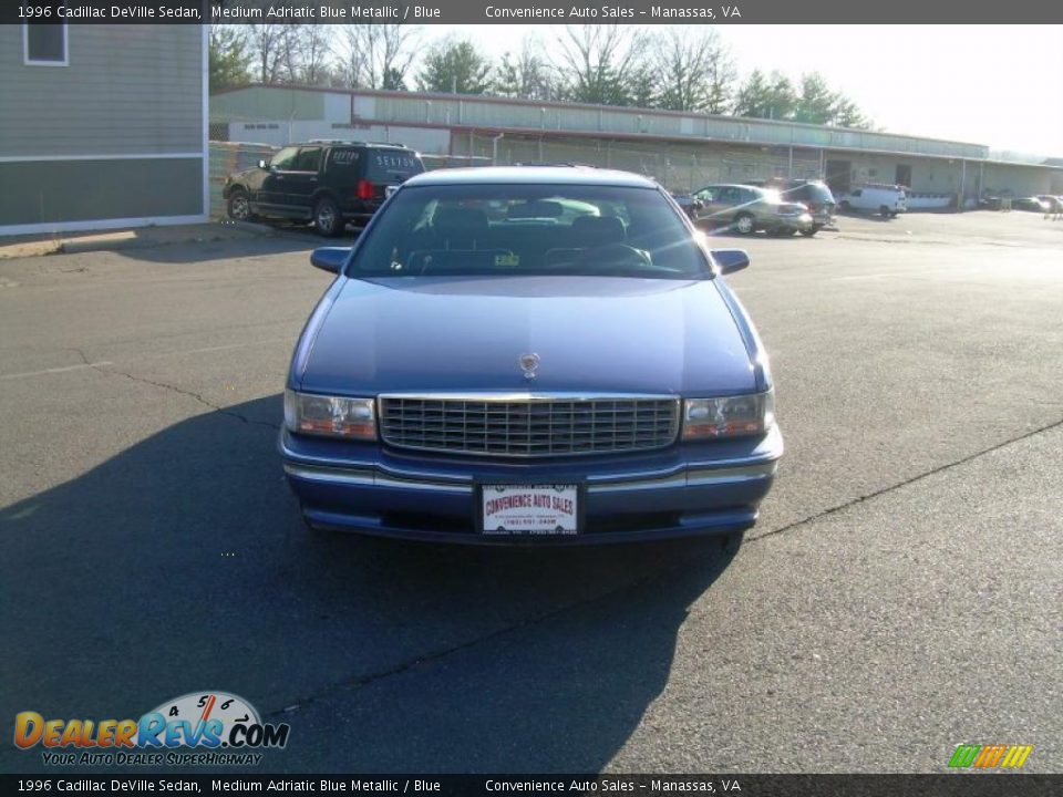 1996 Cadillac DeVille Sedan Medium Adriatic Blue Metallic / Blue Photo #3