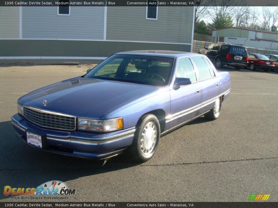 1996 Cadillac DeVille Sedan Medium Adriatic Blue Metallic / Blue Photo #4