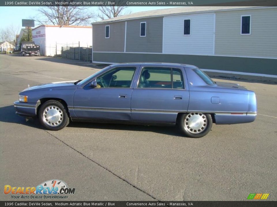 1996 Cadillac DeVille Sedan Medium Adriatic Blue Metallic / Blue Photo #5