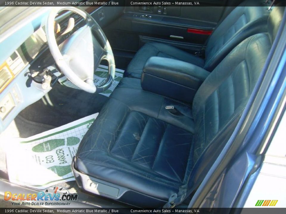 1996 Cadillac DeVille Sedan Medium Adriatic Blue Metallic / Blue Photo #10
