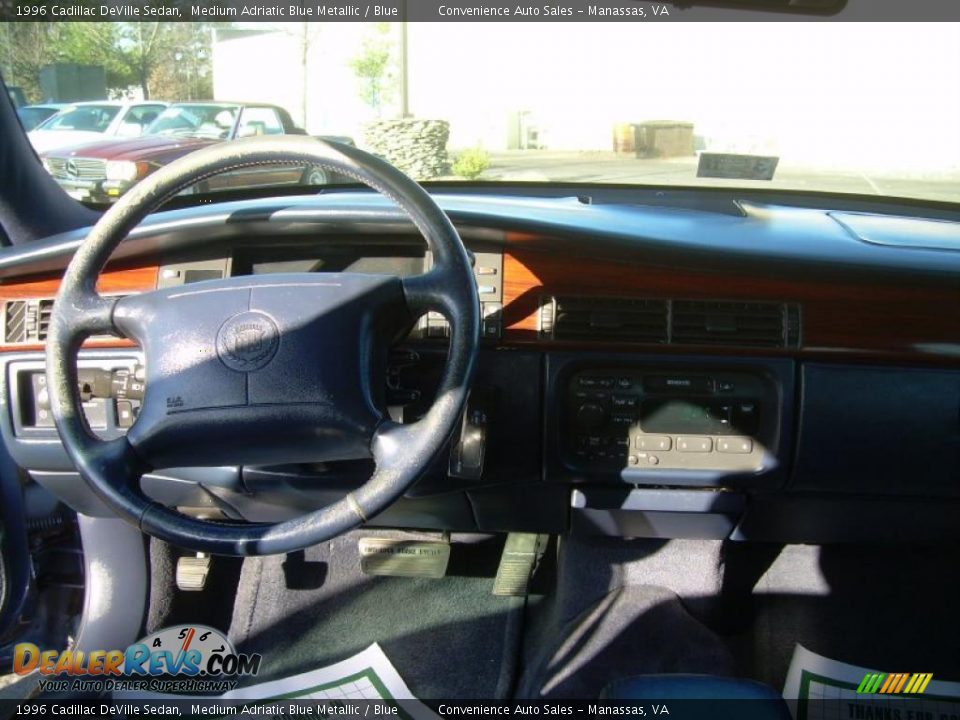 1996 Cadillac DeVille Sedan Medium Adriatic Blue Metallic / Blue Photo #12