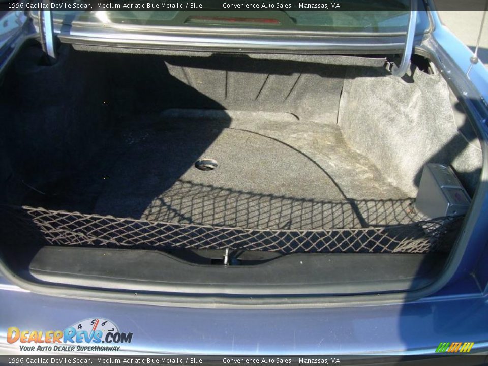 1996 Cadillac DeVille Sedan Medium Adriatic Blue Metallic / Blue Photo #13