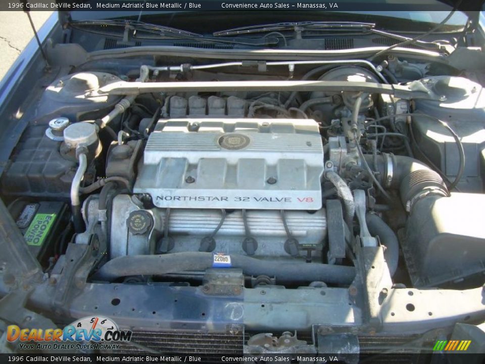 1996 Cadillac DeVille Sedan Medium Adriatic Blue Metallic / Blue Photo #14