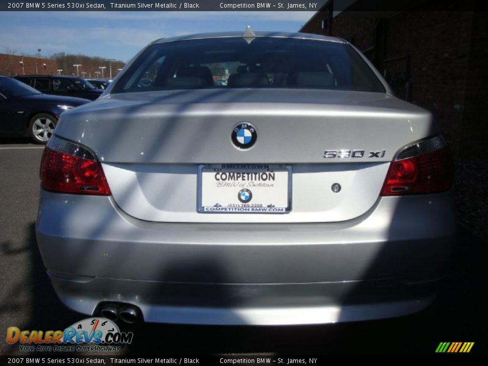 2007 BMW 5 Series 530xi Sedan Titanium Silver Metallic / Black Photo #5