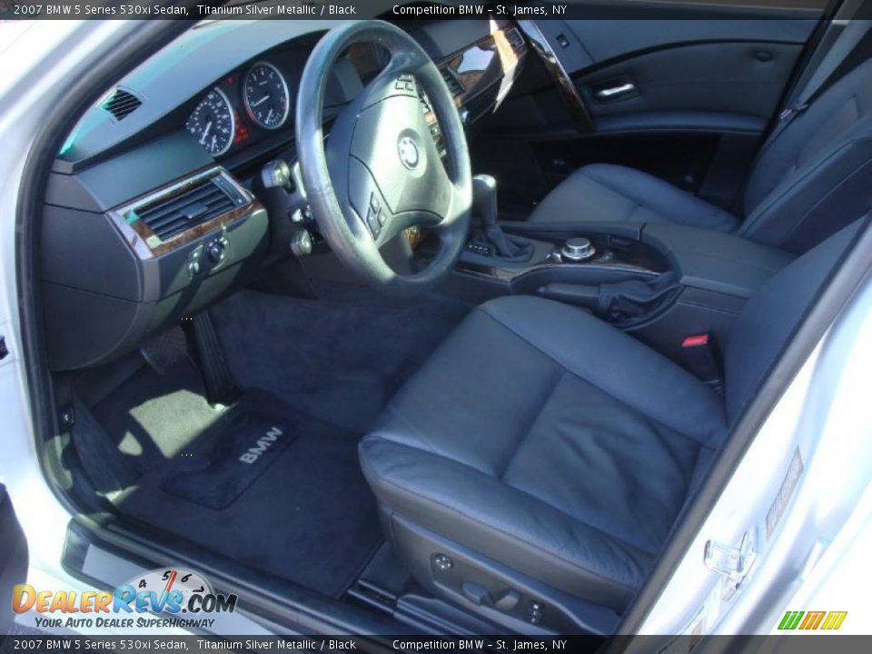 2007 BMW 5 Series 530xi Sedan Titanium Silver Metallic / Black Photo #10