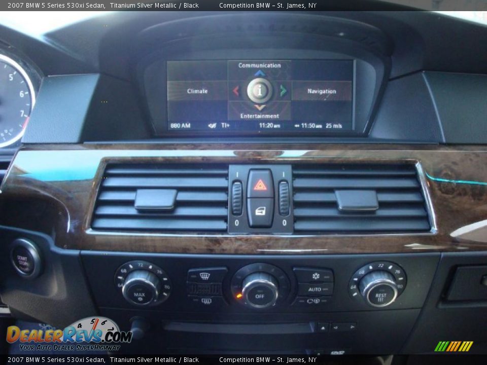 2007 BMW 5 Series 530xi Sedan Titanium Silver Metallic / Black Photo #13
