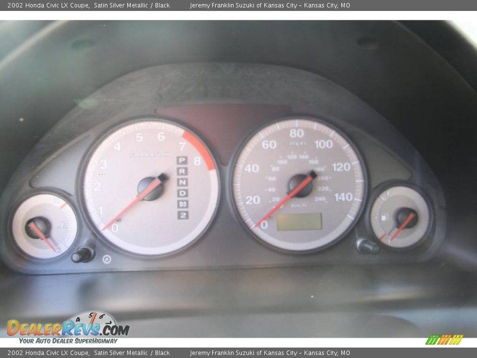 2002 Honda Civic LX Coupe Satin Silver Metallic / Black Photo #11