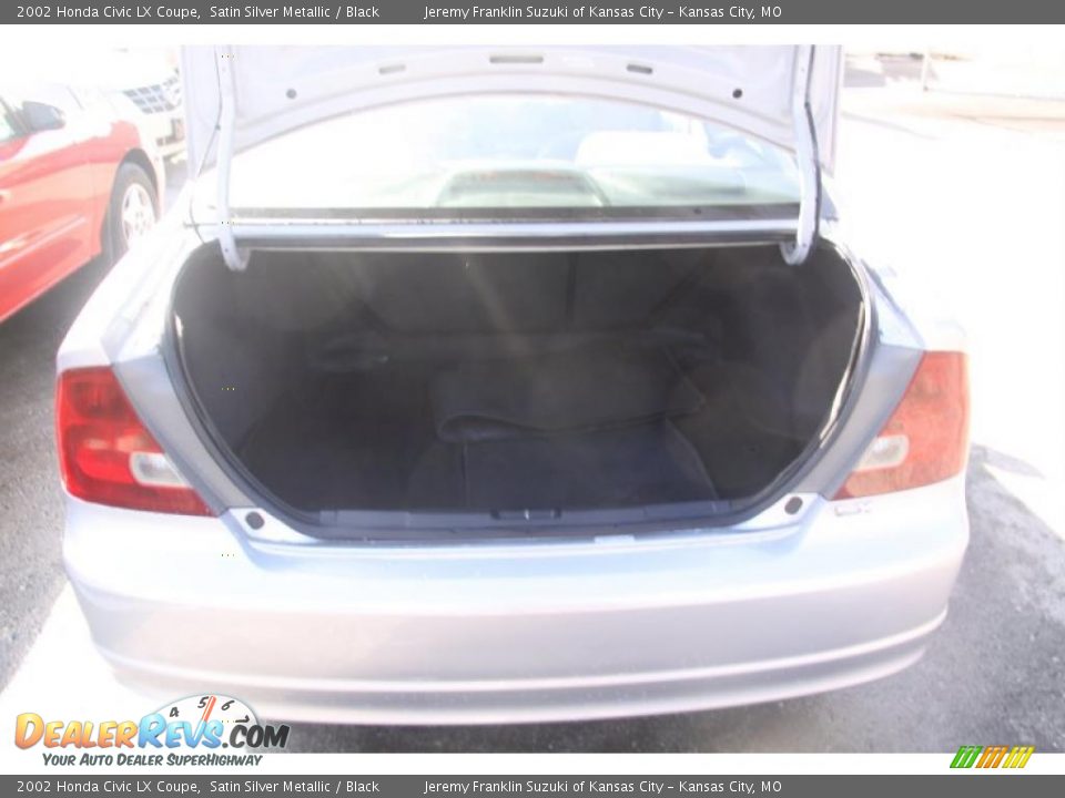 2002 Honda Civic LX Coupe Satin Silver Metallic / Black Photo #19