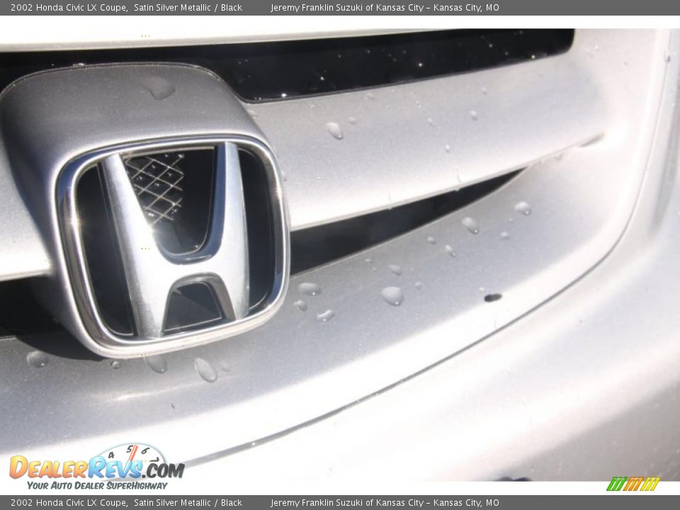 2002 Honda Civic LX Coupe Satin Silver Metallic / Black Photo #23