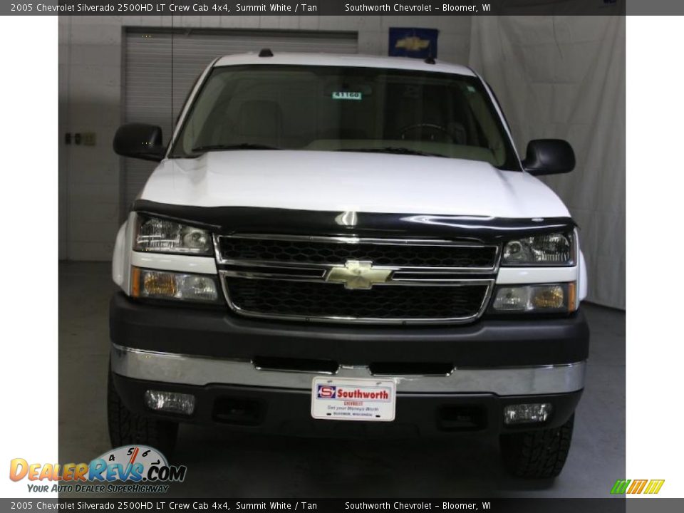 2005 Chevrolet Silverado 2500HD LT Crew Cab 4x4 Summit White / Tan Photo #2