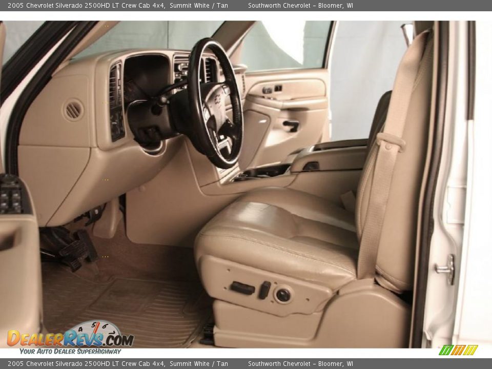 2005 Chevrolet Silverado 2500HD LT Crew Cab 4x4 Summit White / Tan Photo #6