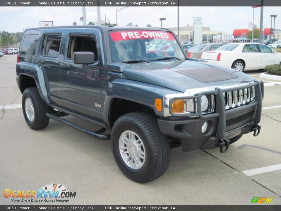 2006 Hummer H3 Slate Blue Metallic / Ebony Black Photo #2
