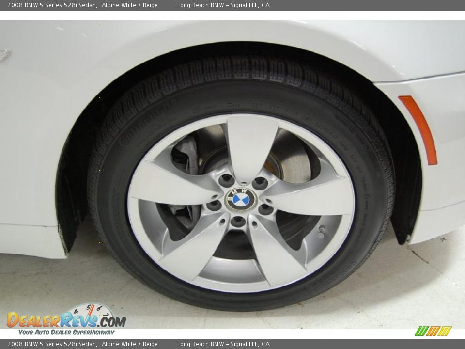 2008 BMW 5 Series 528i Sedan Alpine White / Beige Photo #3