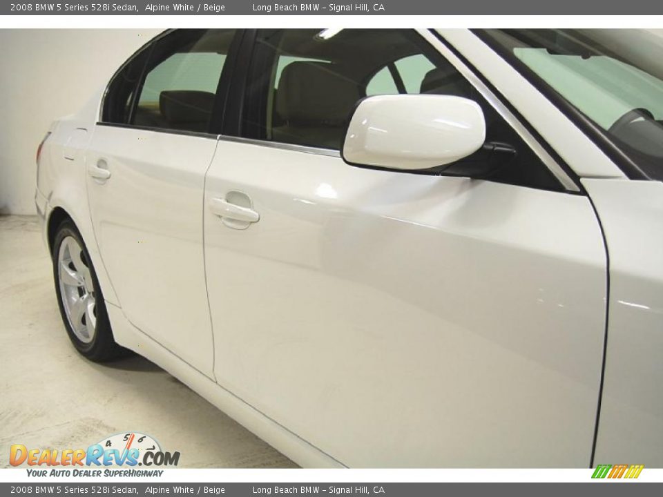 2008 BMW 5 Series 528i Sedan Alpine White / Beige Photo #4