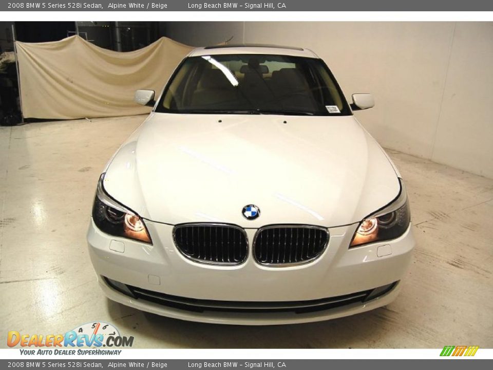 2008 BMW 5 Series 528i Sedan Alpine White / Beige Photo #5