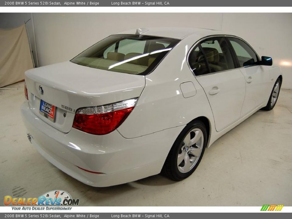 2008 BMW 5 Series 528i Sedan Alpine White / Beige Photo #6