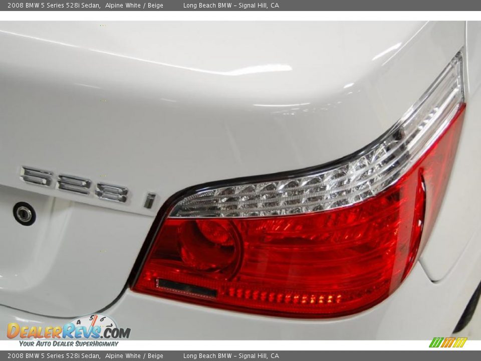 2008 BMW 5 Series 528i Sedan Alpine White / Beige Photo #9
