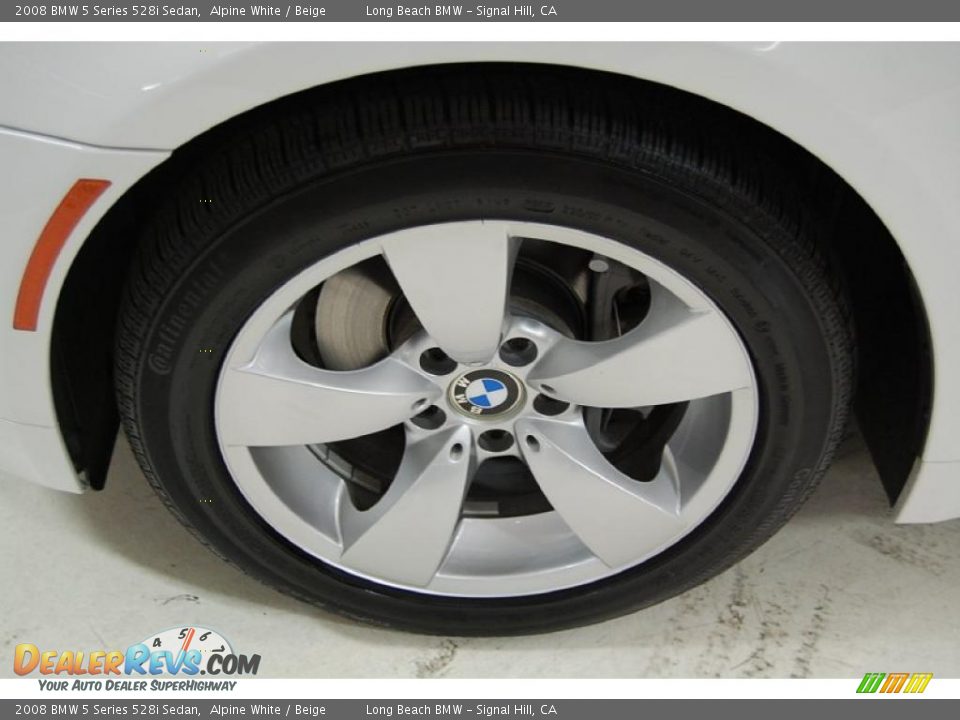 2008 BMW 5 Series 528i Sedan Alpine White / Beige Photo #12