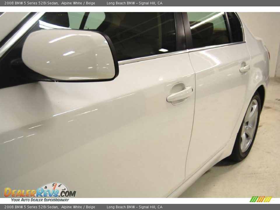 2008 BMW 5 Series 528i Sedan Alpine White / Beige Photo #13