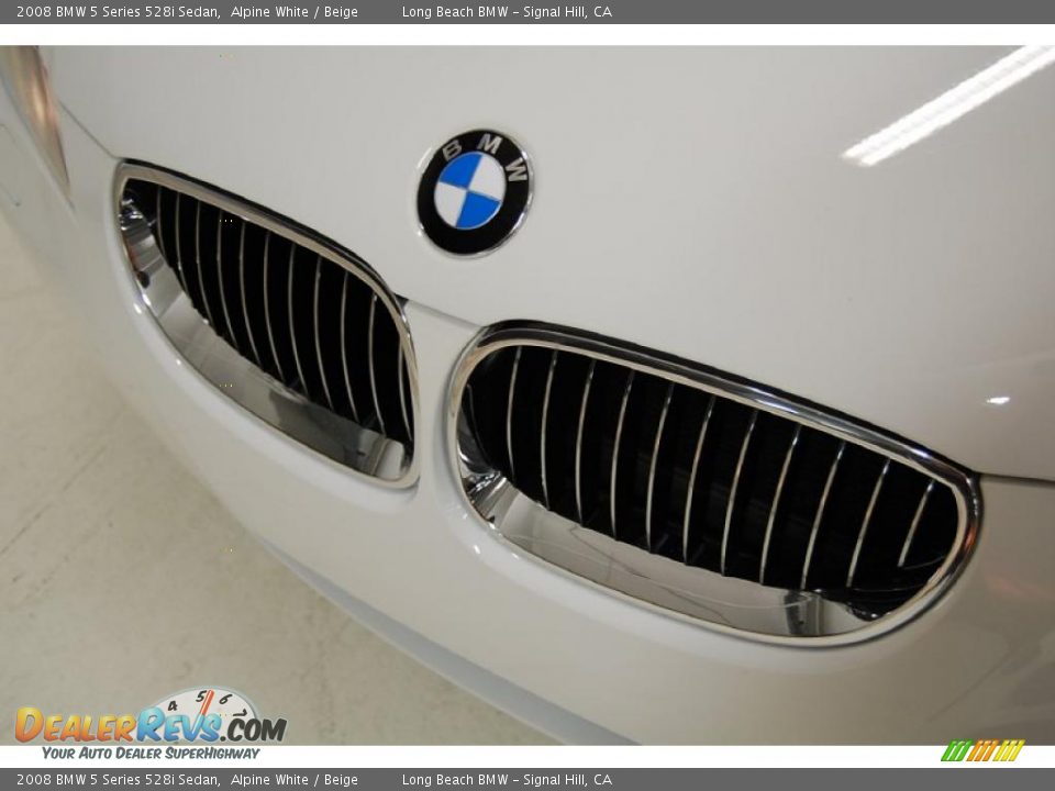 2008 BMW 5 Series 528i Sedan Alpine White / Beige Photo #14
