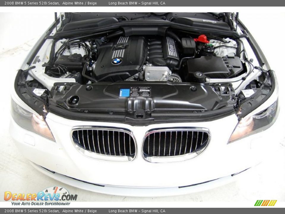 2008 BMW 5 Series 528i Sedan Alpine White / Beige Photo #15