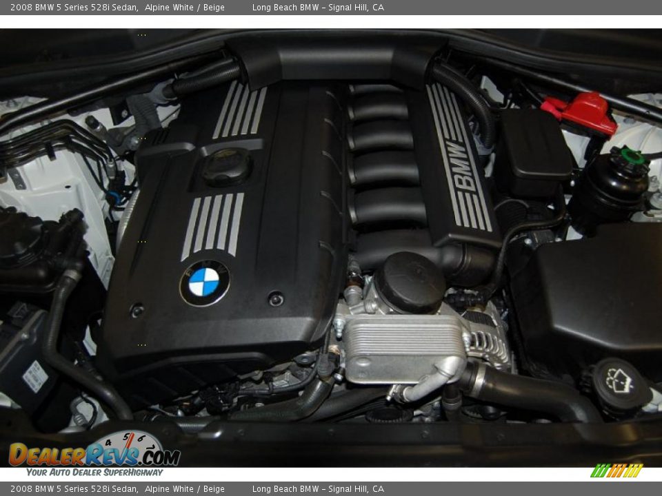 2008 BMW 5 Series 528i Sedan Alpine White / Beige Photo #16