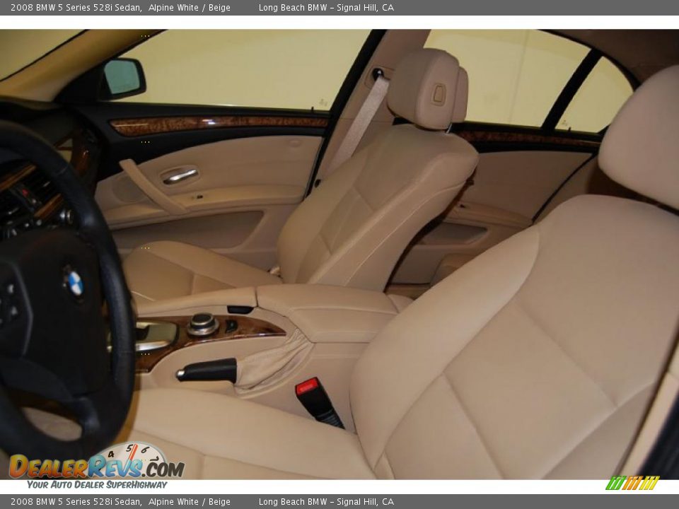 2008 BMW 5 Series 528i Sedan Alpine White / Beige Photo #19