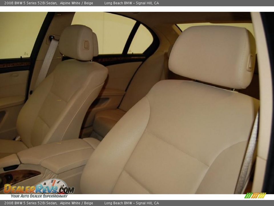 2008 BMW 5 Series 528i Sedan Alpine White / Beige Photo #20