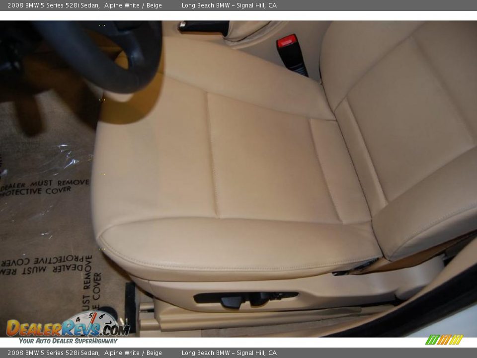 2008 BMW 5 Series 528i Sedan Alpine White / Beige Photo #21
