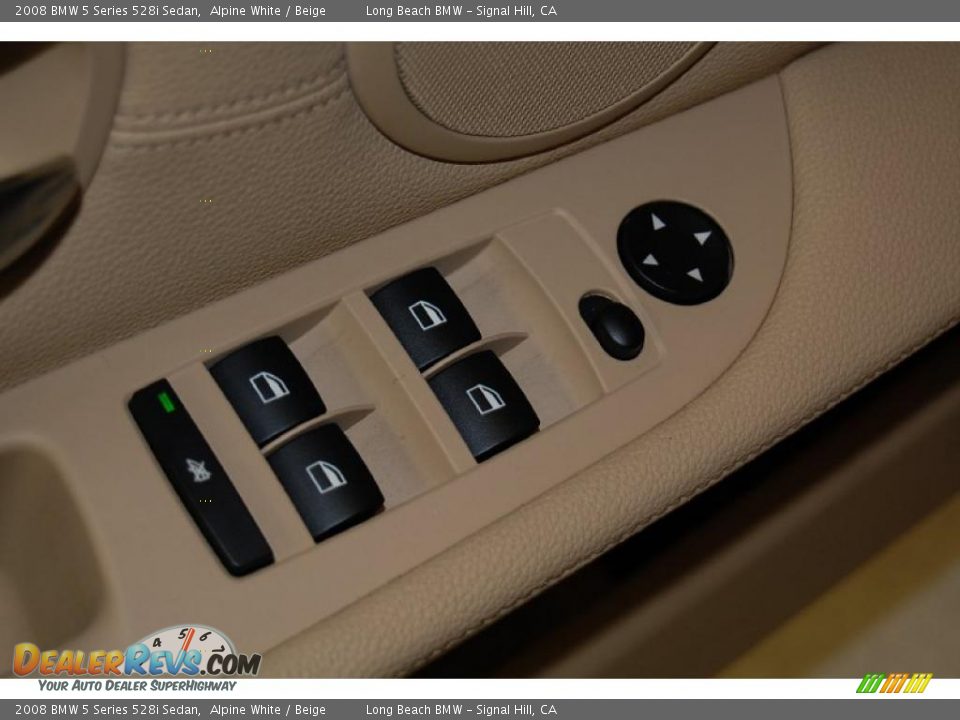 2008 BMW 5 Series 528i Sedan Alpine White / Beige Photo #23