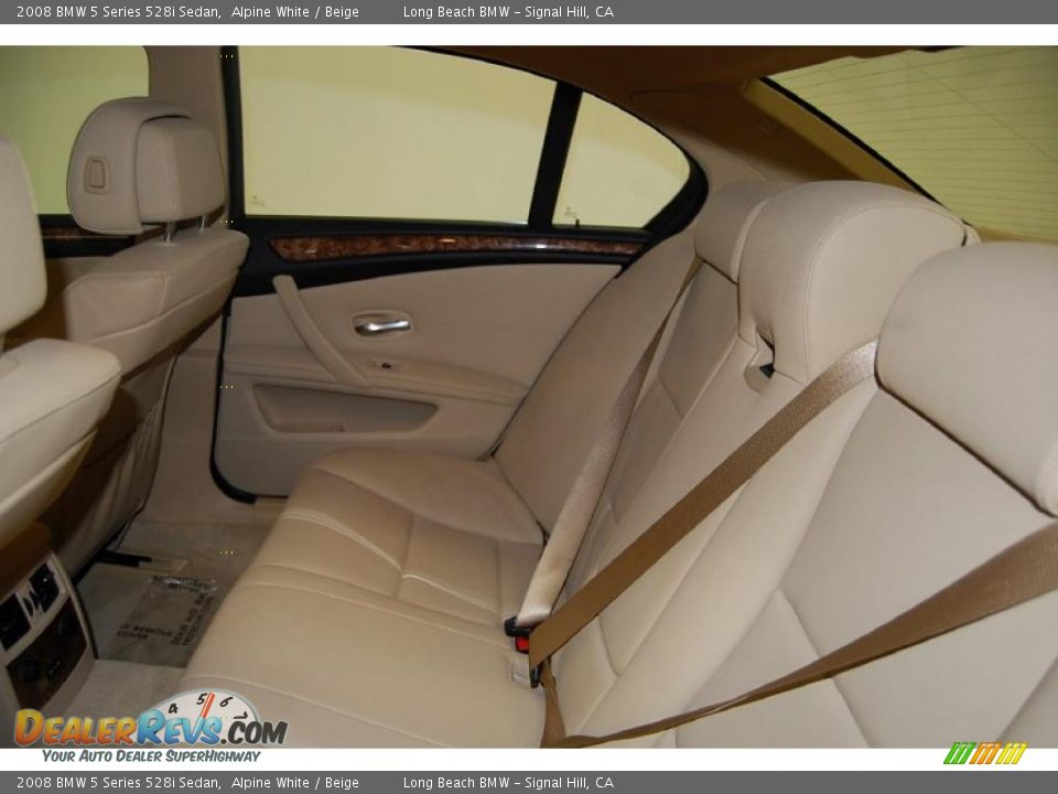 2008 BMW 5 Series 528i Sedan Alpine White / Beige Photo #25