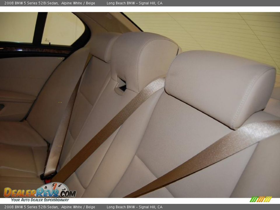 2008 BMW 5 Series 528i Sedan Alpine White / Beige Photo #26