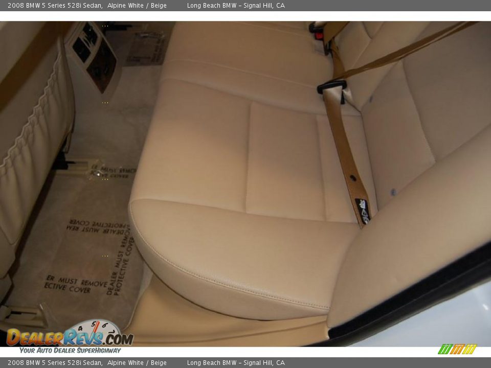 2008 BMW 5 Series 528i Sedan Alpine White / Beige Photo #27