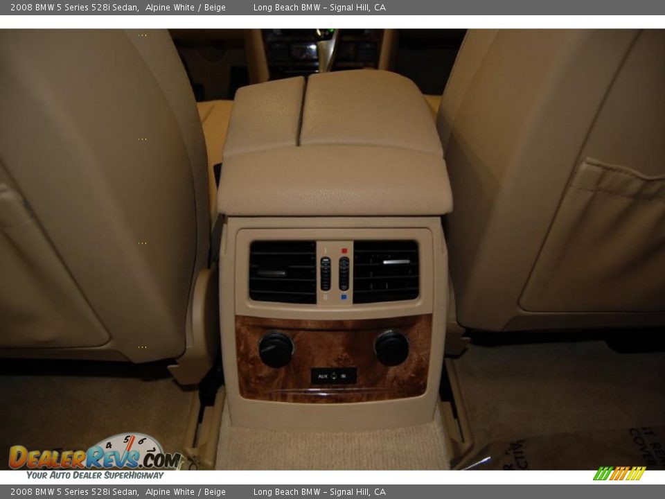 2008 BMW 5 Series 528i Sedan Alpine White / Beige Photo #28