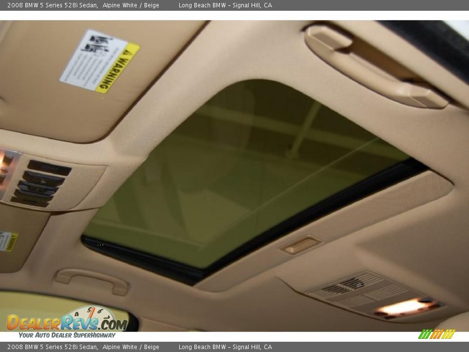 2008 BMW 5 Series 528i Sedan Alpine White / Beige Photo #29