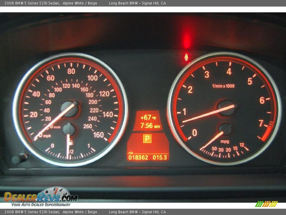 2008 BMW 5 Series 528i Sedan Alpine White / Beige Photo #30