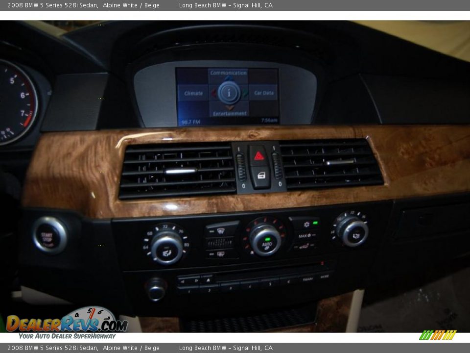 2008 BMW 5 Series 528i Sedan Alpine White / Beige Photo #33