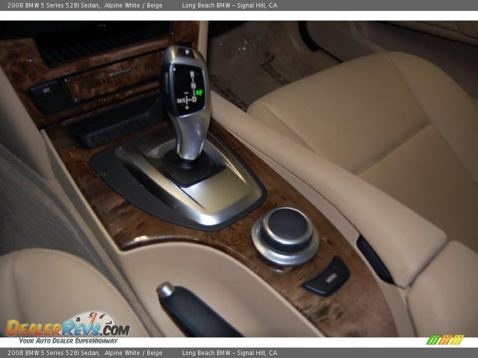 2008 BMW 5 Series 528i Sedan Alpine White / Beige Photo #34