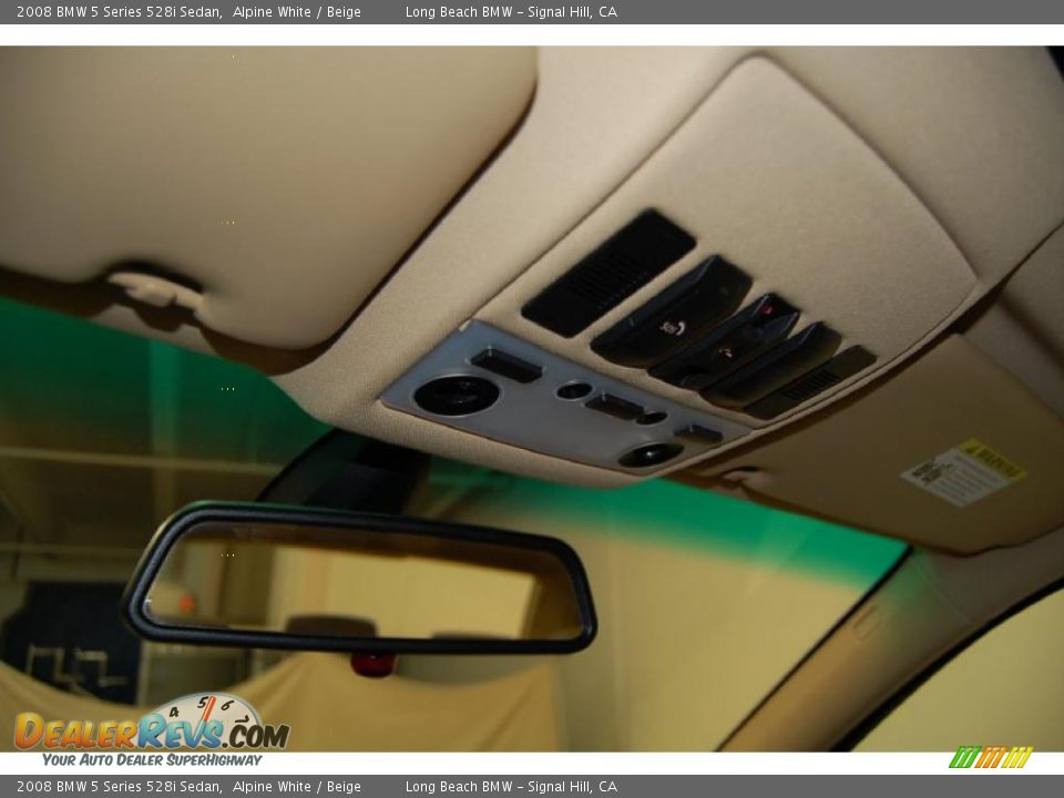 2008 BMW 5 Series 528i Sedan Alpine White / Beige Photo #36