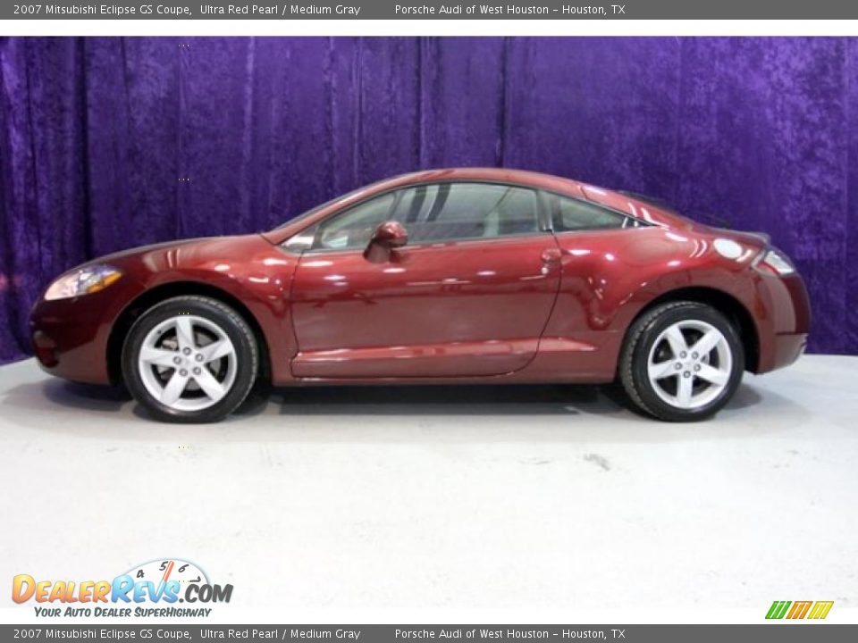 2007 Mitsubishi Eclipse GS Coupe Ultra Red Pearl / Medium Gray Photo #4
