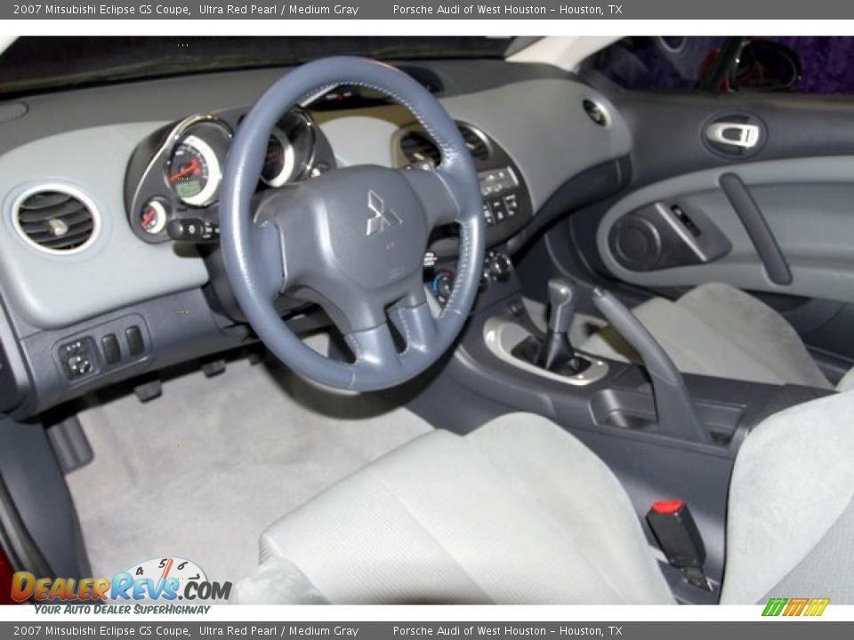 2007 Mitsubishi Eclipse GS Coupe Ultra Red Pearl / Medium Gray Photo #6