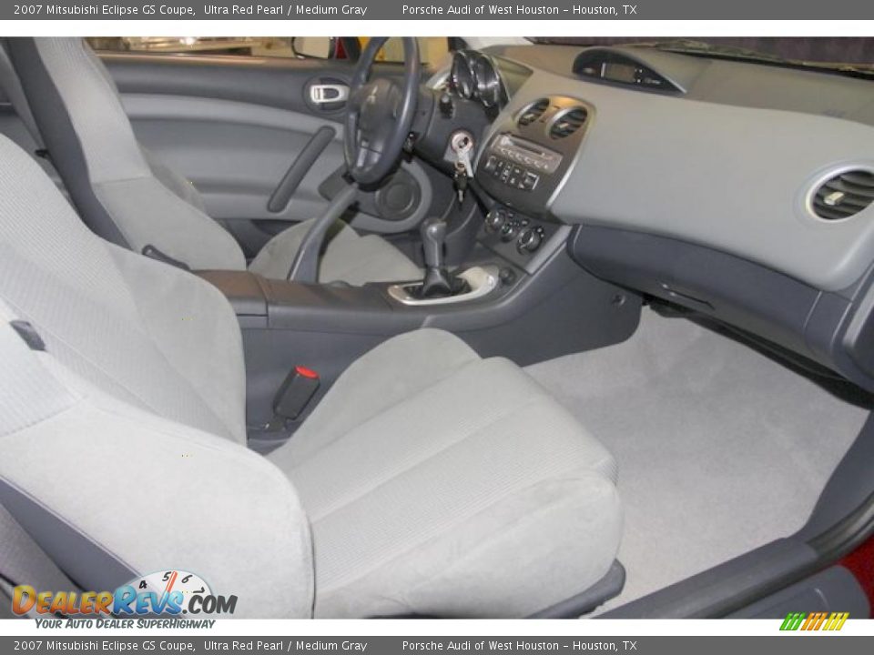 2007 Mitsubishi Eclipse GS Coupe Ultra Red Pearl / Medium Gray Photo #8