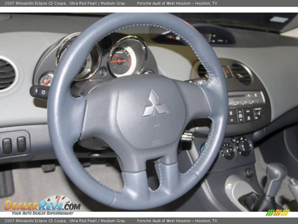 2007 Mitsubishi Eclipse GS Coupe Ultra Red Pearl / Medium Gray Photo #22