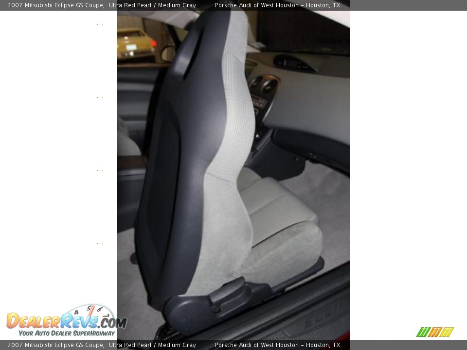 2007 Mitsubishi Eclipse GS Coupe Ultra Red Pearl / Medium Gray Photo #35