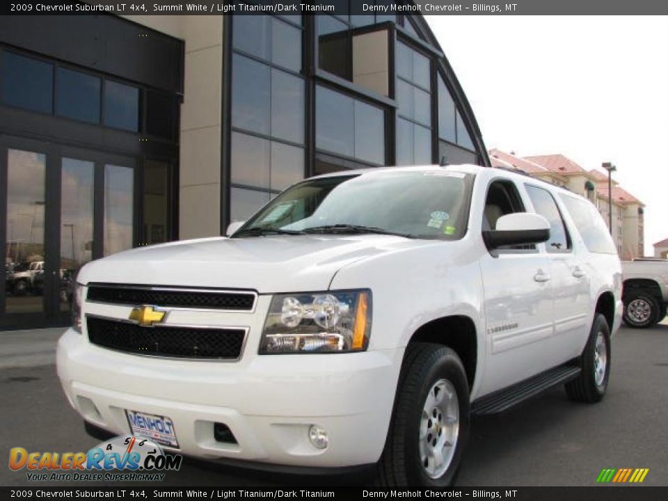2009 Chevrolet Suburban LT 4x4 Summit White / Light Titanium/Dark Titanium Photo #2