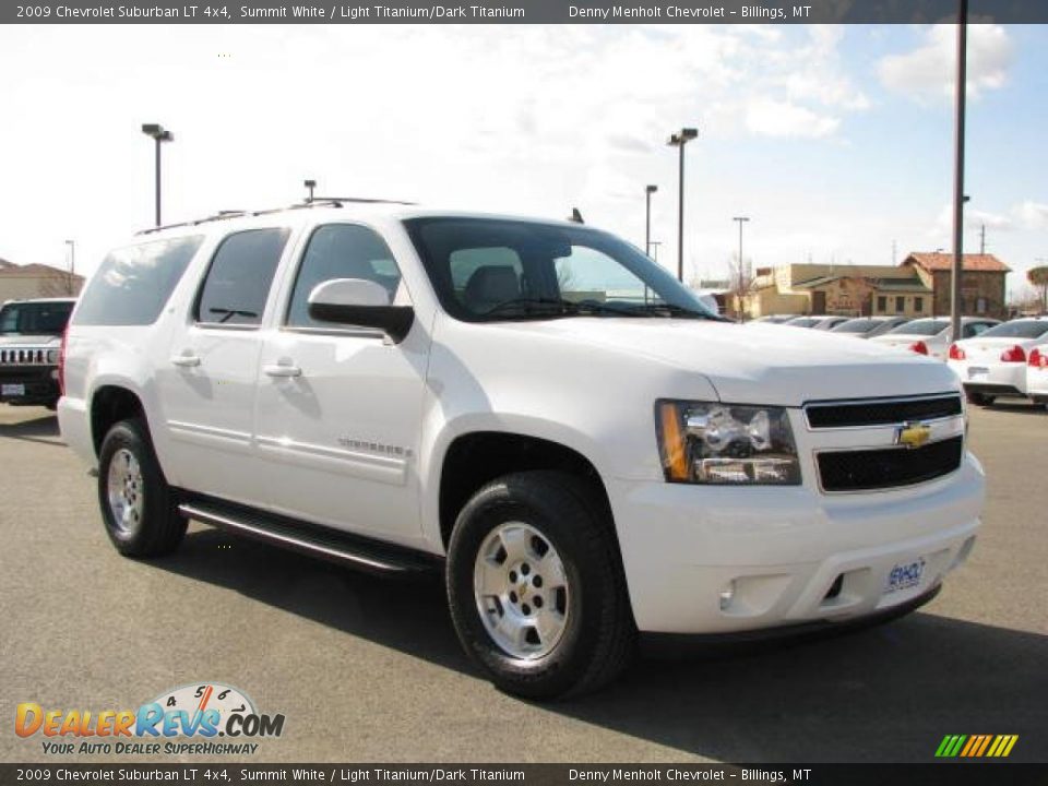 2009 Chevrolet Suburban LT 4x4 Summit White / Light Titanium/Dark Titanium Photo #2