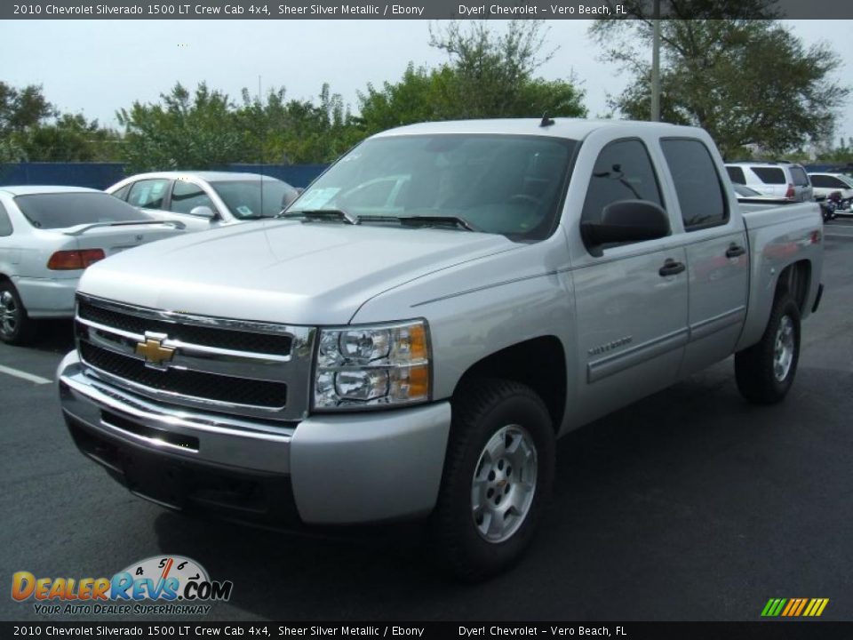 2010 Chevrolet Silverado 1500 LT Crew Cab 4x4 Sheer Silver Metallic / Ebony Photo #2