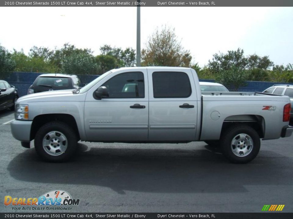 2010 Chevrolet Silverado 1500 LT Crew Cab 4x4 Sheer Silver Metallic / Ebony Photo #3